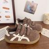 Velcro board shoes big head autumn new chic niche design bread shoes casual