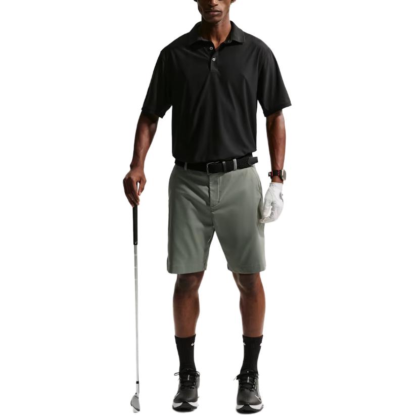 Nike Dri-Fit Solid Button Short Sleeve Golf Shirt Men tops IB0206-010