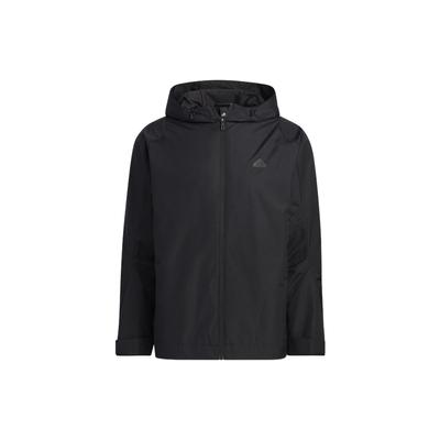Chaqueta con Capucha y Cremallera con Logo de Color Sólido para Hombre Ropa Exterior Negro HY5831