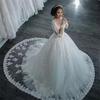 Wedding Dress Spring New One-word Shoulder Lace Medium Waist Long Stand-up Collar White Adult Wedding Lace Shirt Spot