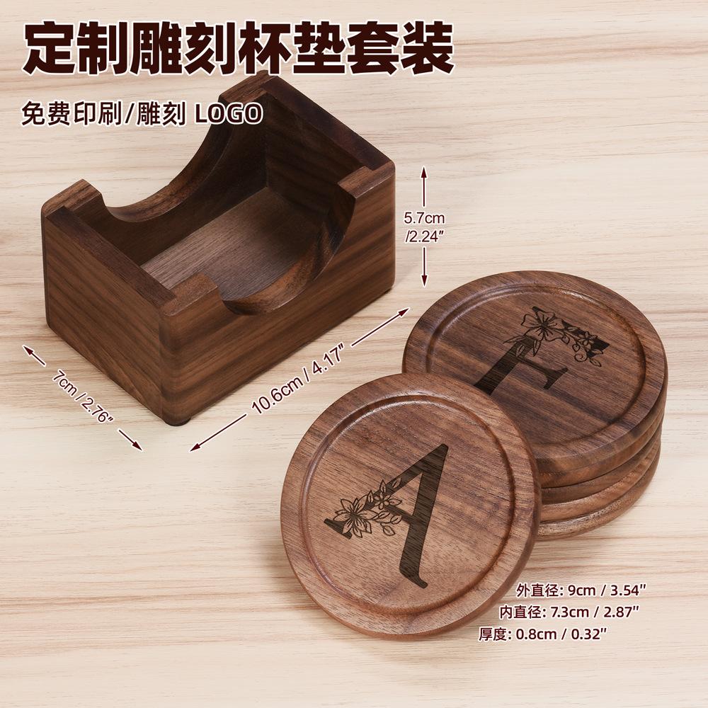 Holz-Untersetzer japanische Teezeremonie Teetasse Buche Isolierunterlage Teetassen-Unterlage Walnuss-Unterlage Untersetzer