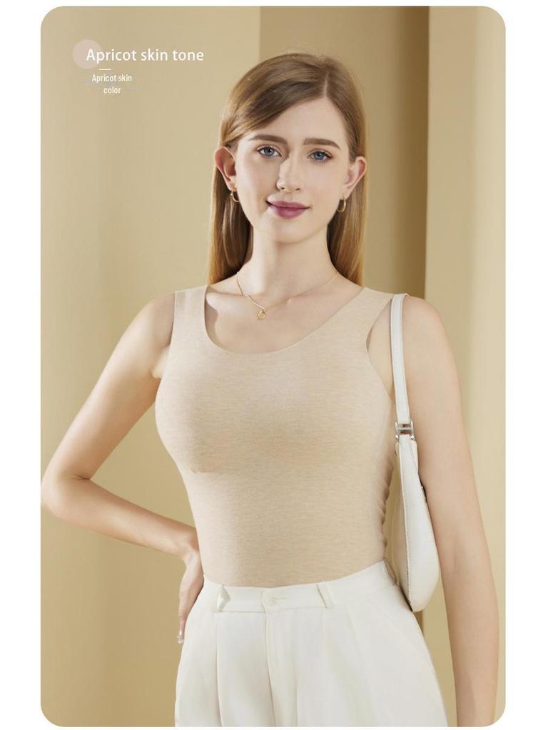 Women's Antibacterial German Velvet Heated Vest with Chest Pad - No Bra Required