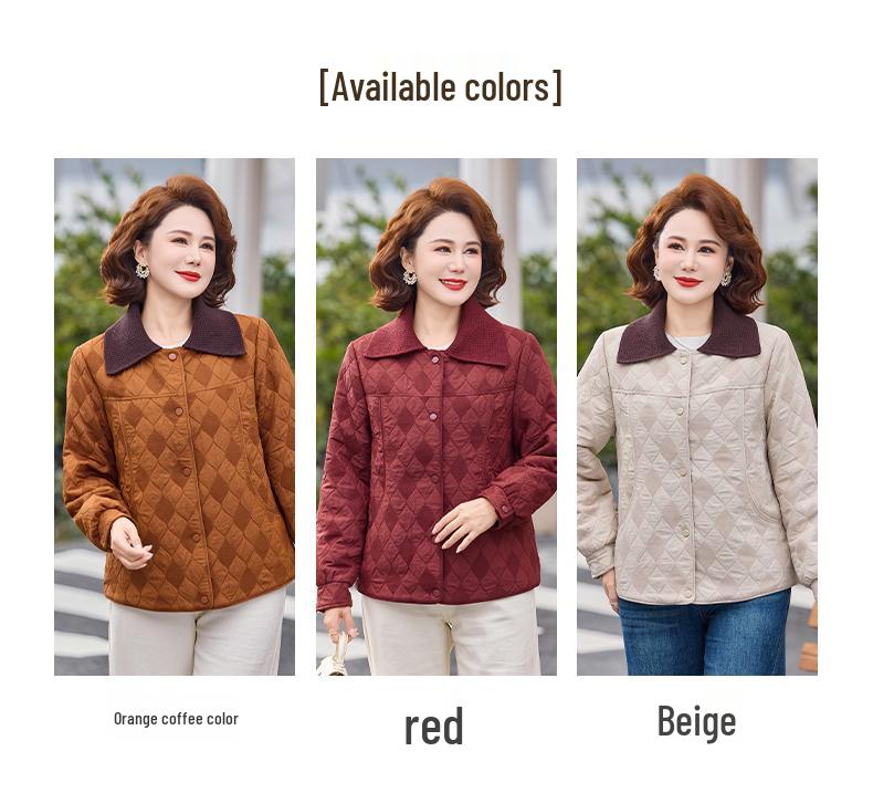 Mom's Stylish Casual Lapel Short Cardigan Jacket for Mid-Aged Women - Spring/Autumn 2026 Collection