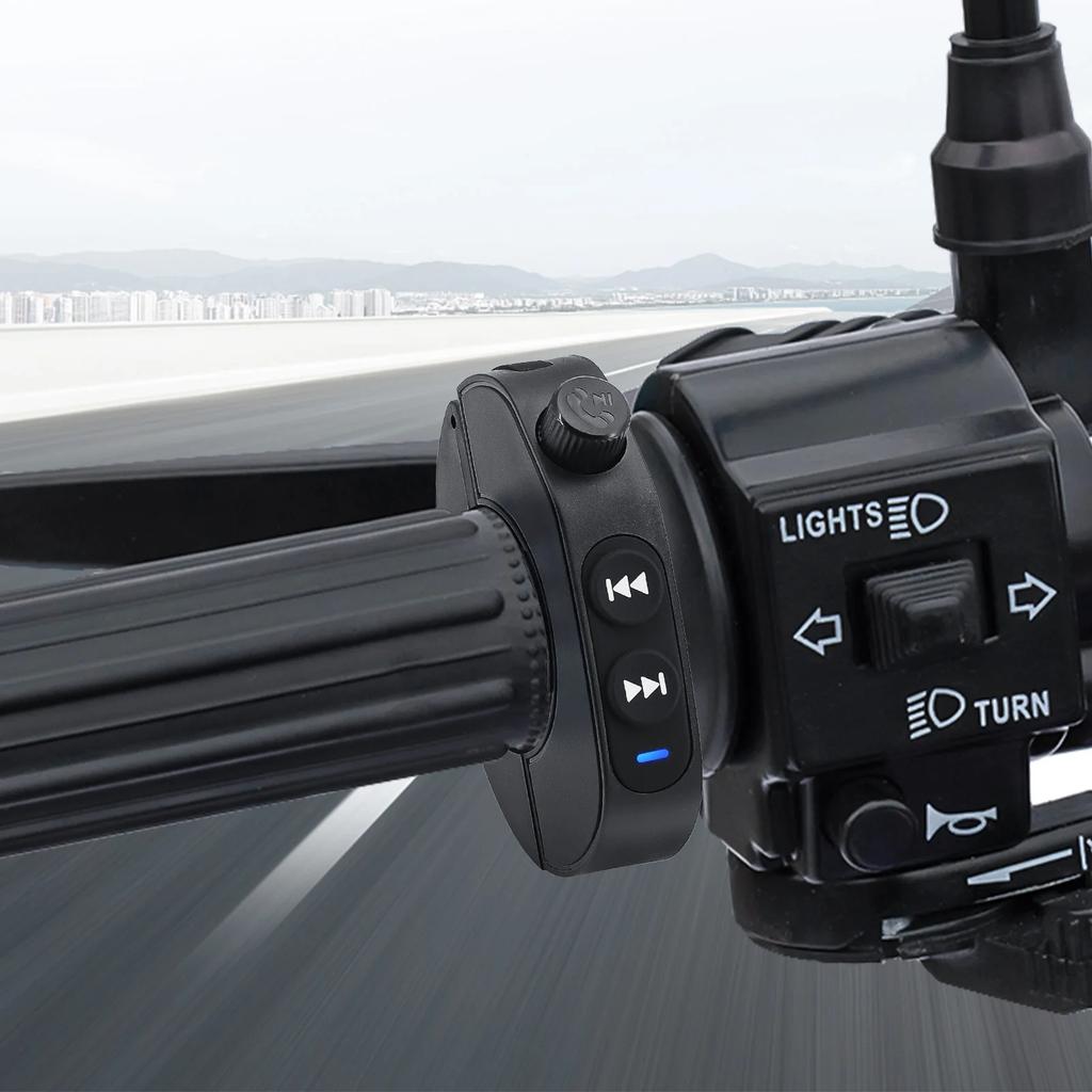 Motocyklový Bluetooth dálkový ovladač Vodotěsné tlačítko pro média na řídítkách Bezdrátový ovladač hudby