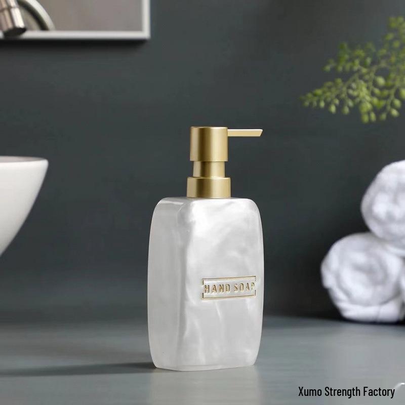 Hotel-Style Refillable Pump-Action Hand Sanitizer Bottle and Bathroom Shelf Tray Set
