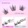 BQI Three-piece Style Sun Flower False Eyelashes, Soft Light Wear Eyelashes Enlarged Eye Make False Eyelashes
