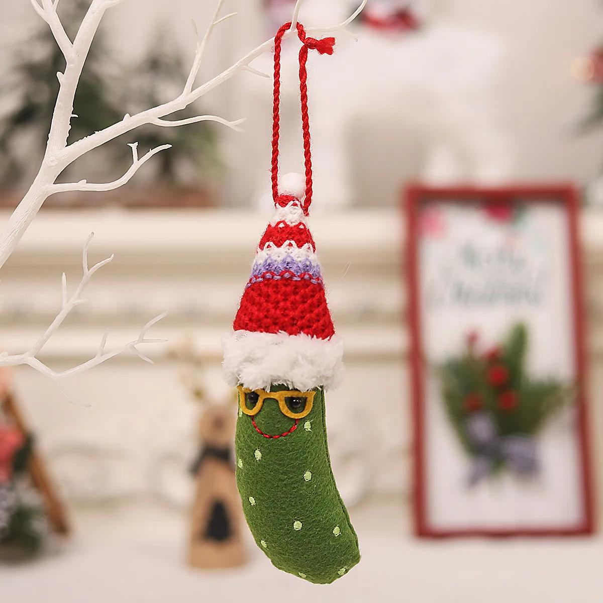

Cartoon Cute Green Banana Pendant Creative Design Doll Wearing Hat Hanging Decoration Interesting Funny Party Drop Ornaments
