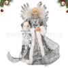 Christmas Santa Claus & Angel Figurine Set, Holiday Tabletop Decor for Hotel Lobby, Window Display, Entryway Ornament