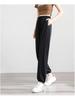 Women's Summer Ice Silk Blue Wide-Leg Mosquito-Proof Cuffed Casual Pants