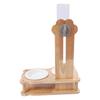 Wood Raised Cat Food Bowls Multifunctional 2 in 1 Automatic Cat Water Feeder and Food Bowl Set with Stand for Dog Pets