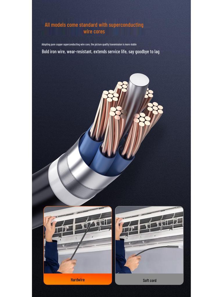 Portable 2.4-Inch Ultra-Clear Display Endoscope for Industrial Use