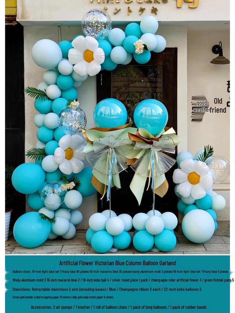 Graduation & Event Balloon Arch Decoration for Yoga Studio or Storefront Background