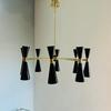 Handcrafted Brass Sputnik Chandelier 8 Arm Mid Century Stilnovo Style