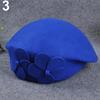 Fashion Women's Beret Baggy Beanie Hat Double Flower Airline Stewardess Cap