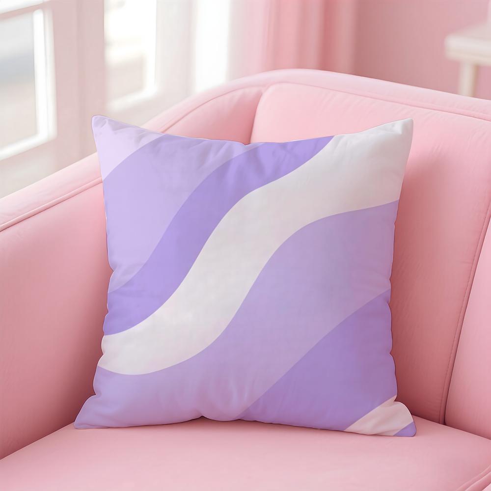 Mystical Elegant Purple themed artistic prints Cushion Cover Pillowcase Short Plush Invisible zipper Room Sofa Cushion Cover