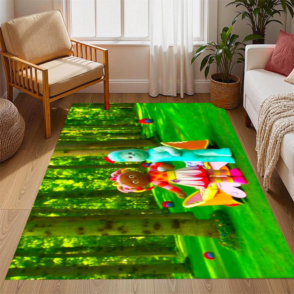 Colorful Friends In The Forest Themed Anti-Slip Rugs - Polyester Home Decor, Suitable for Bedrooms, Living Rooms, Doorways, Studios, and Decorations