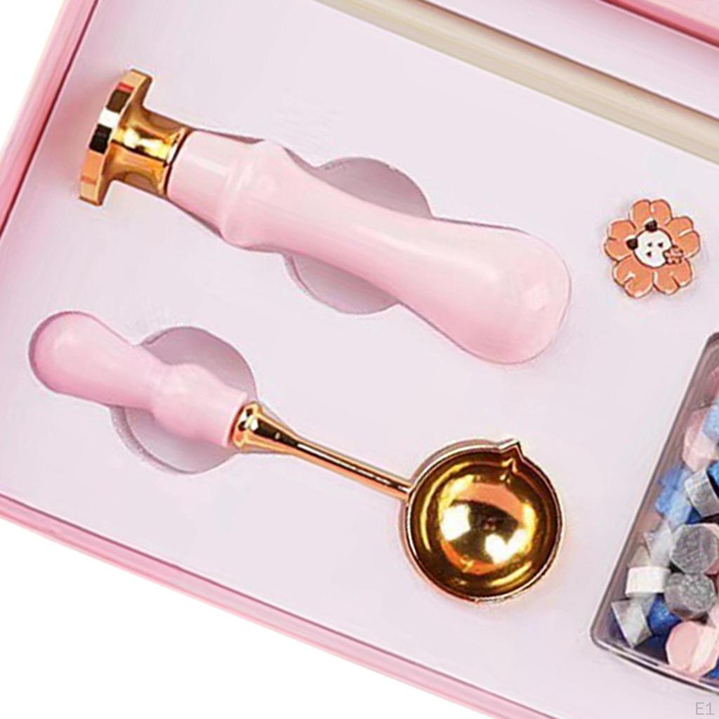 Set ,with Candles Furnace Spoons ,Wax Particles Macaron Color Coloring Pens Sealing Wax Bead for