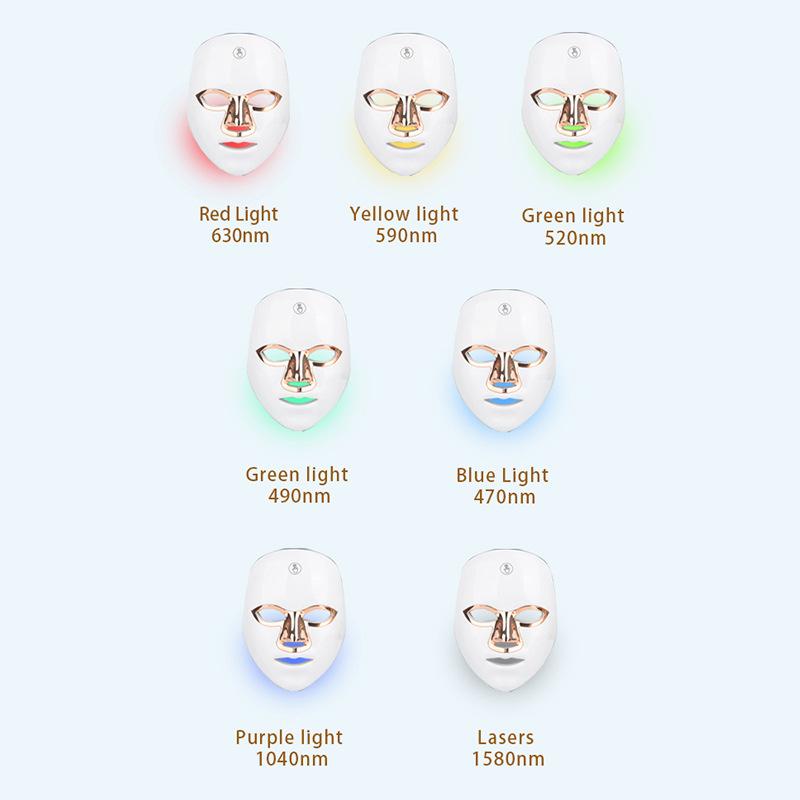 Charging Touch Colorful Light Mask Instrument Photon Skin Rejuvenation Instrument Mask Led Beauty Mask Spectrometer Beauty Instrument