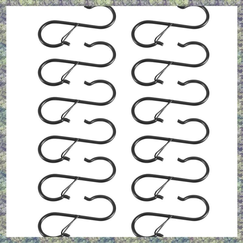 

WON S Hooks For Hanging - S Shaped Hooks For Kitchen Utensil And Closet Rod - Black S Hooks For Hanging Plants,Pots