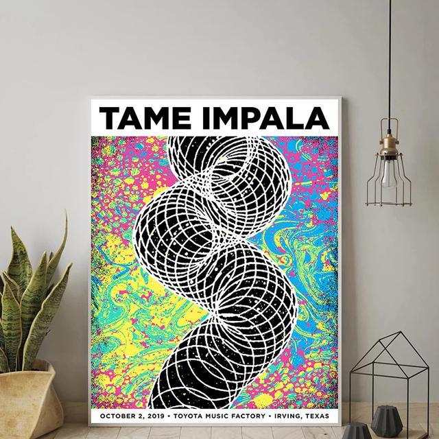 Tame Impala Psychedelic Poster And Prints Rock Music Band Tour Art Canvas Painting Wall Art Pictures For Living Room Home Decor