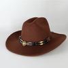 Fedora Cowboy Concho Hat for Men and Women Western Cowboy Las Vegas Nashville Party Hat Wide Brim Riding Hat Cowboy Hat