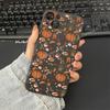 Leaf Pattern Graphic Phone Case for IPhone 16 15 14 13 12 11 X XR 17 8 7 Plus Pro Max Autumn Pumpkin leaves Fall silcone Cover