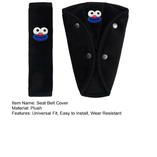 Yousheng 1/2Pcs Car Seat Belt Cover Shoulder Protection Machine Washable Easy to Install Universal Fit Cartoon Seatbelt Covers for Kids