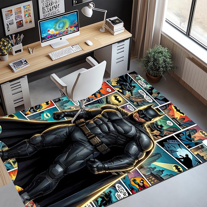 Superheroes Pattern Rug, Indoor/Outdoor Mat, for Picnic, Gameroom, Bedroom, Office, Living Room, Home Decor Carpet, Birthday Gift