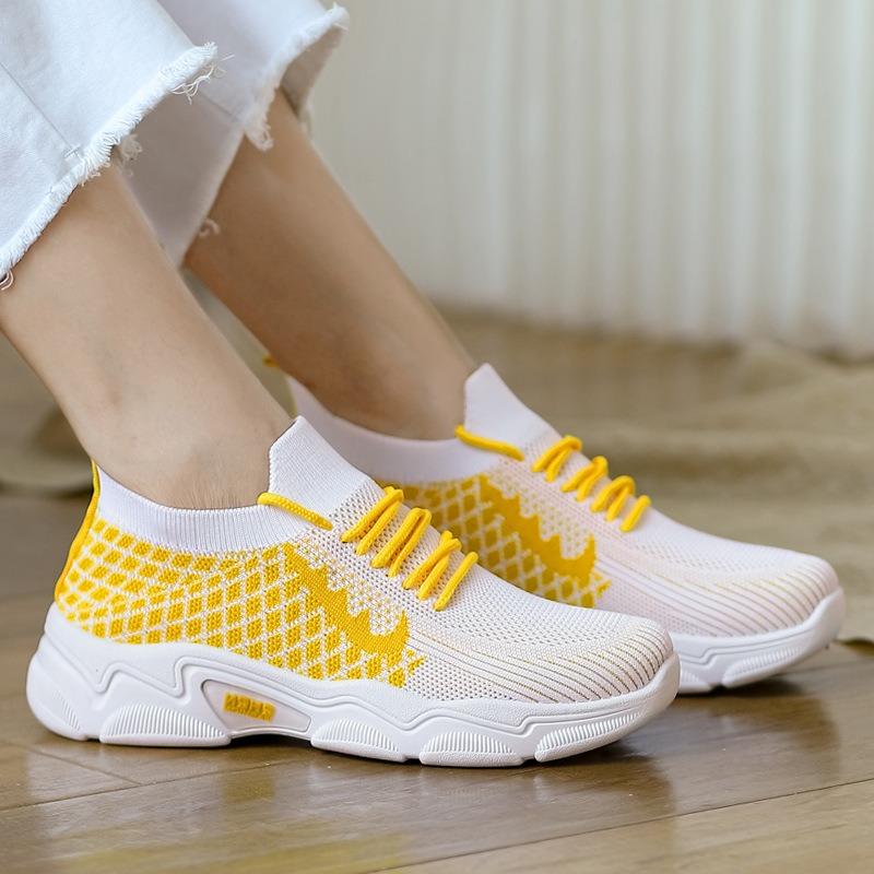 Women's Thick Soled Casual Color Blocked Breathable Sports Shoes Women's Shoes