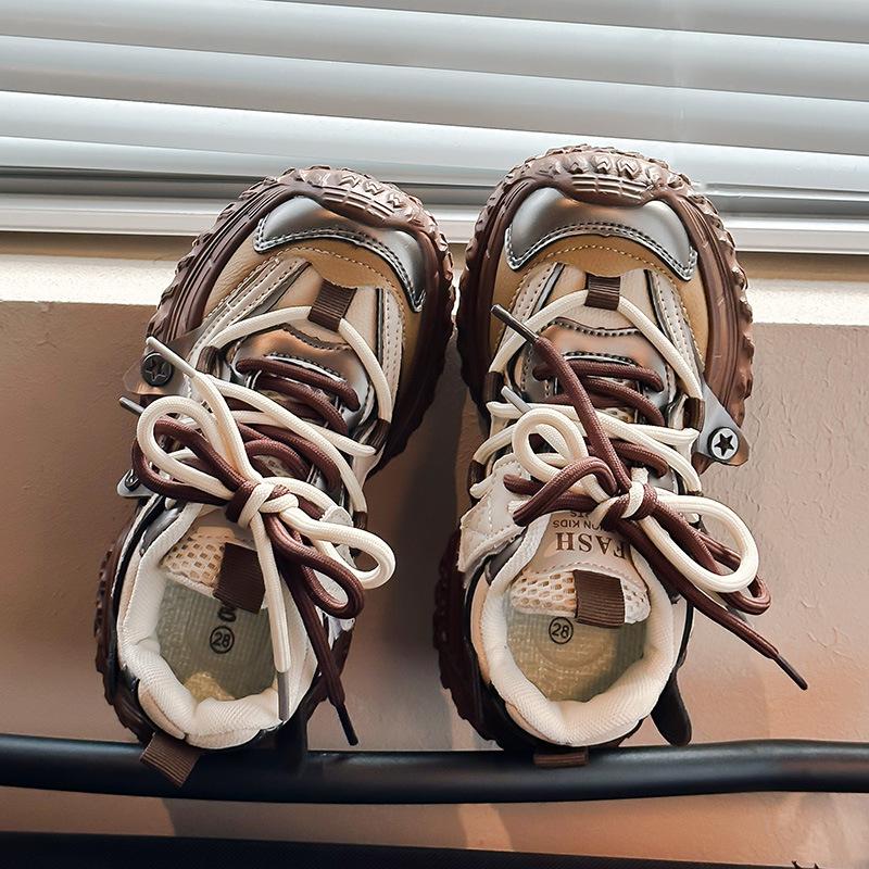 Children's sports shoes 2025 autumn popular fashion versatile baby girl casual shoes boys soft-soled dad shoes trend