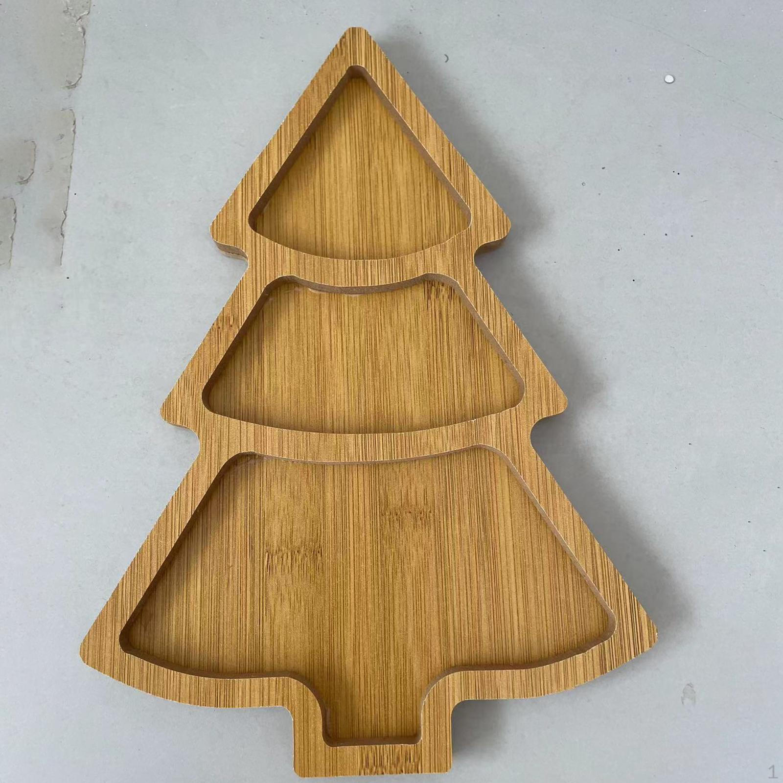 

Дерев яна дошка-піднос для подачі Столешня Дерев яна тарілка для вечері Ялинка Їжа для цукерок Style A