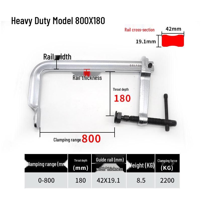 Heavy-Duty Deep Reach Quick-Release F-Clamp for Woodworking (240/300)