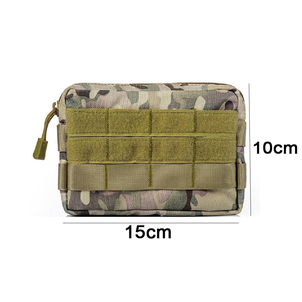 Tactical MOLLE Admin Pouch 600D Nylon EDC Utility Belt Bag Laser-Cut Pocket Organizer with ID Patch Panel for Vest Backpack Belt 1-Pack