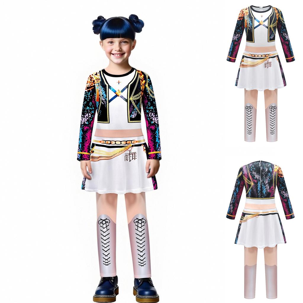 Children's Fun Printed Half Body Skirt Pants And Jumpsuit