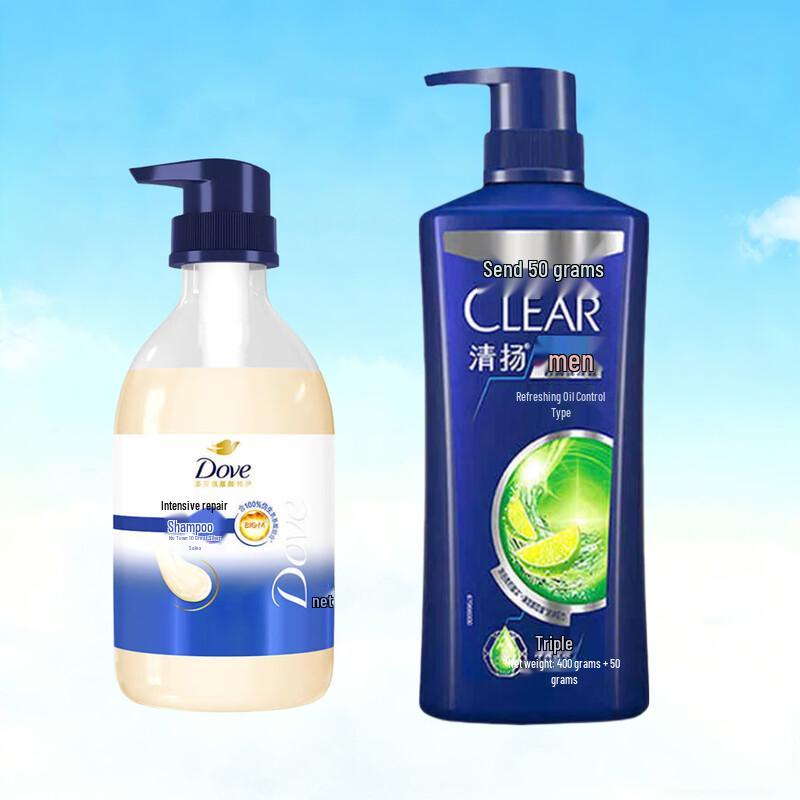 

Dove & CLEAR Men s Hydrating & Anti-Dandruff Shampoo Pack