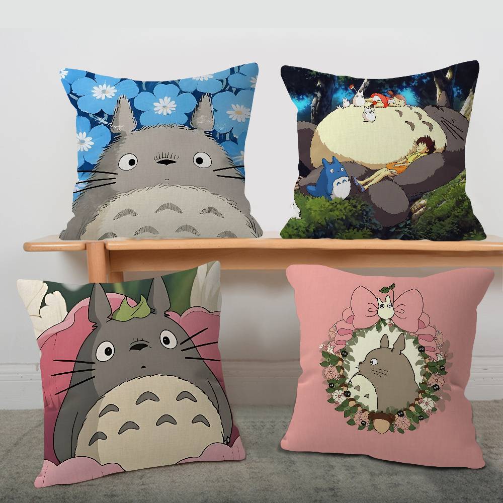 Federa Cuscino Anime Il Mio Vicino Totoro Pollici Arredamento Rustico Copricuscini Decorativi per Divano