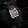 1pc-Fashionable and Minimalist Women's Square Belt Quartz Watch, Retro High-end Roman Watch