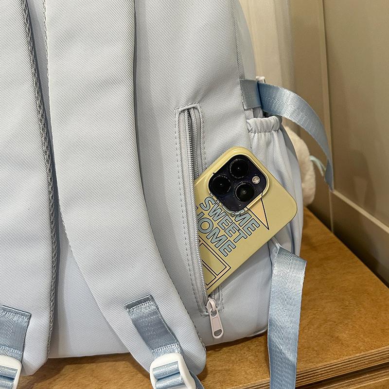 Kontrastfarbige Nähte Studenten-Schultasche Damen Leichter Reise-Rucksack