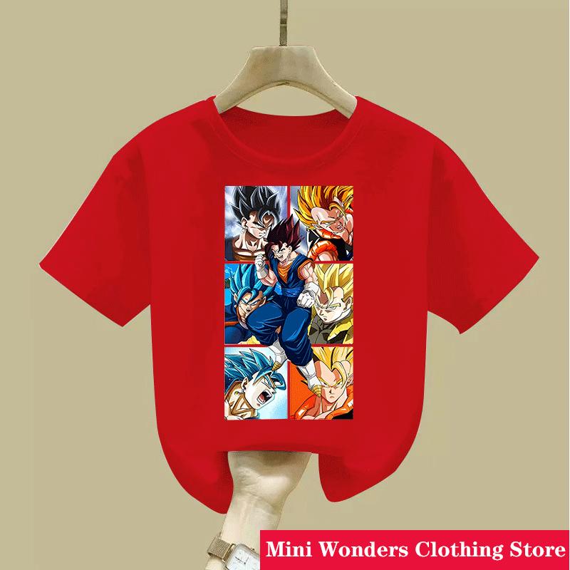 Dragon Ball Boys' Clothes T Shirt Anime Cosplay Son Goku T-shirts Boy T-shirts Tops Children Clothing Summer Short Sleeve Tees