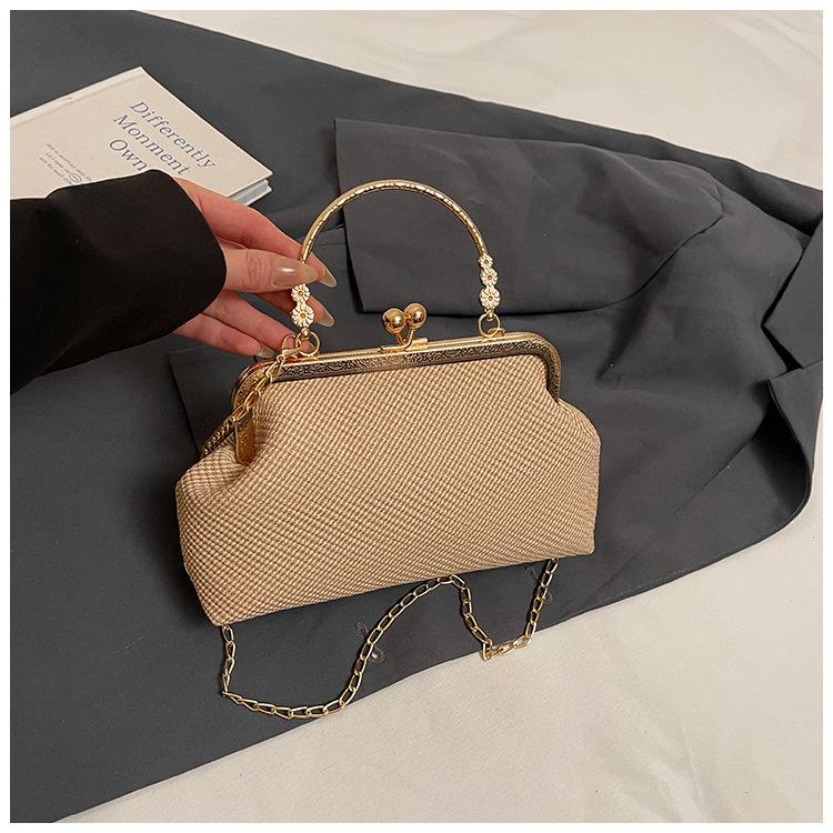 Fashi Elegant Women's Shoulder Bags Casual Simple Ladies Crossbody Chain Bag Portable Female Evening Clutch Handbags Purse
