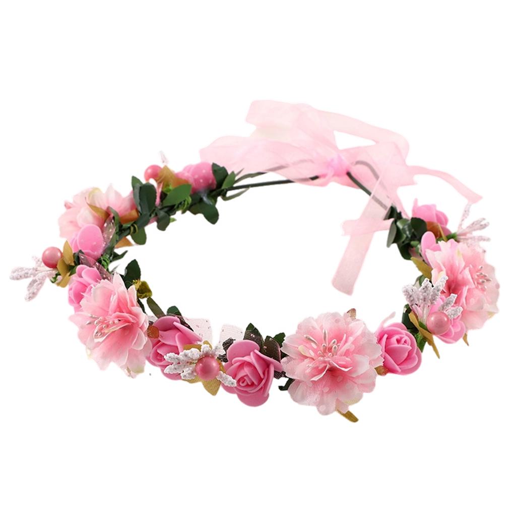 Garland Headdress Women Garland Hairband Multi Color Floral Design Hair Wreath Headpiece For Hair Diy Accessory Hair Styling