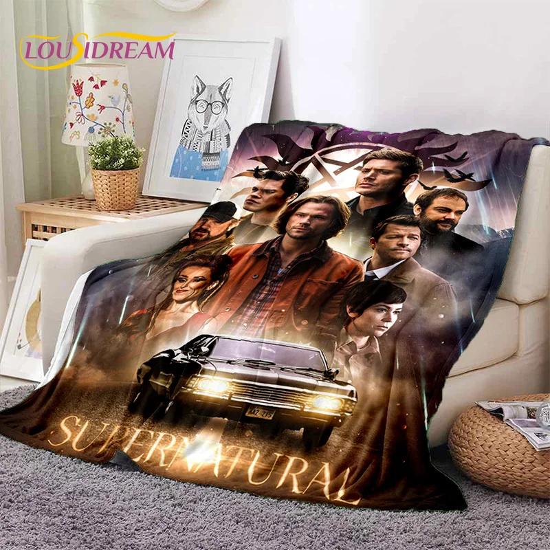 D Supernatural Dean Sam Soft Flannel Throw Blanket Cozy Picnic Bed Sofa Home Bedroom Gift
