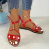 Sandals women's new summer non-slip flat bottom versatile handmade beaded flat bottom sandals