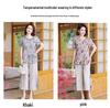 2025 Summer Chinese Style Top & Chiffon Short Sleeve Two-Piece Set for Middle-Aged Women