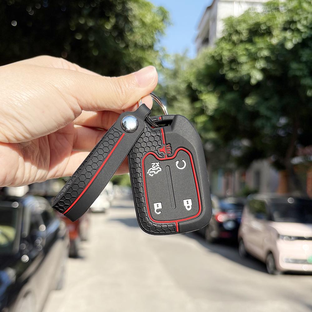Soft Key Case For GMC Sierra Denali 3500HD Canyon Terrain For Chevy Colorado LT Silverado Bison Suburban Accessories Key Caps