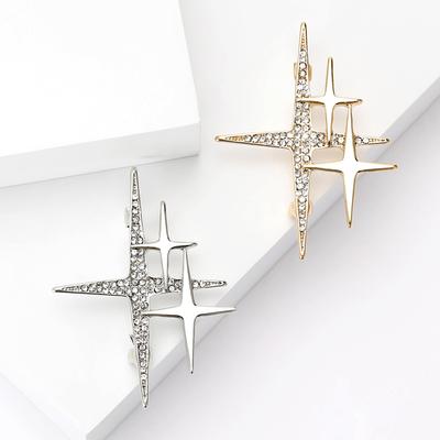 Japan And South Korea Simple Fashion Personality Star Brooch Women'S Suit Cardigan Coat Niche Pin Simple Temperament Accessories