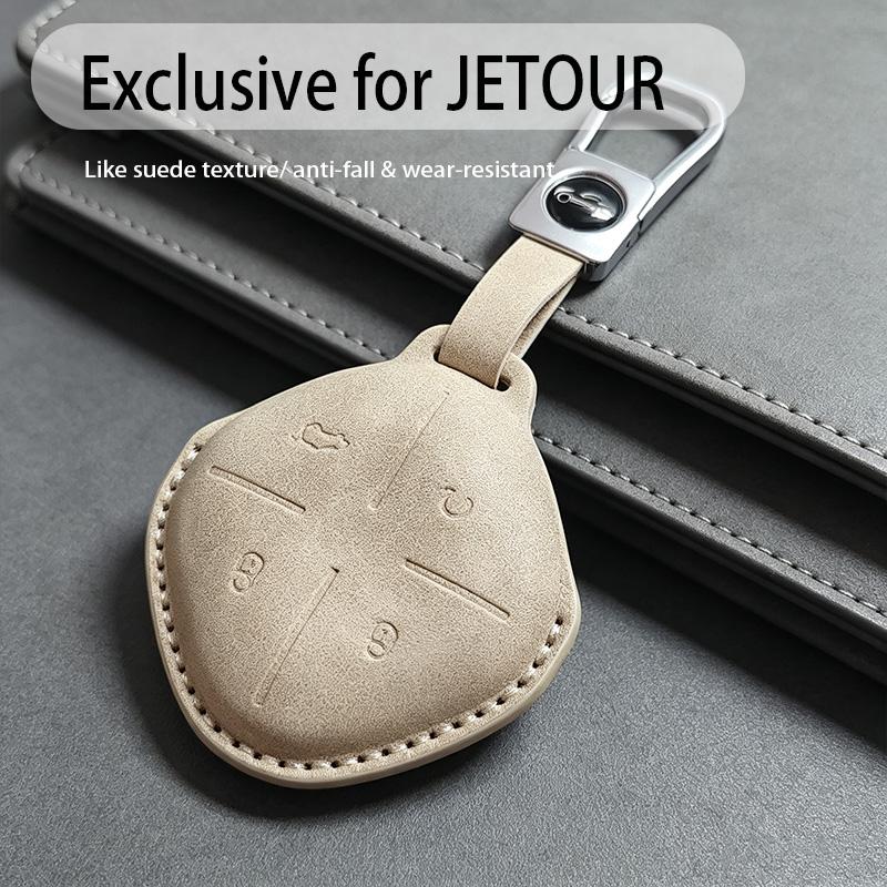 Car Key Case Cover Fob For Chery Jetour Dashing I-Dm X-1 -6 Keychain Durable Protector Leather Holder Accessories