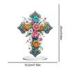 2D Flat Cross DIY 5D DIY Diamond Art Tabletop Decorations Diamond Painting Desktop Decorations for Home Office Desktop Decor