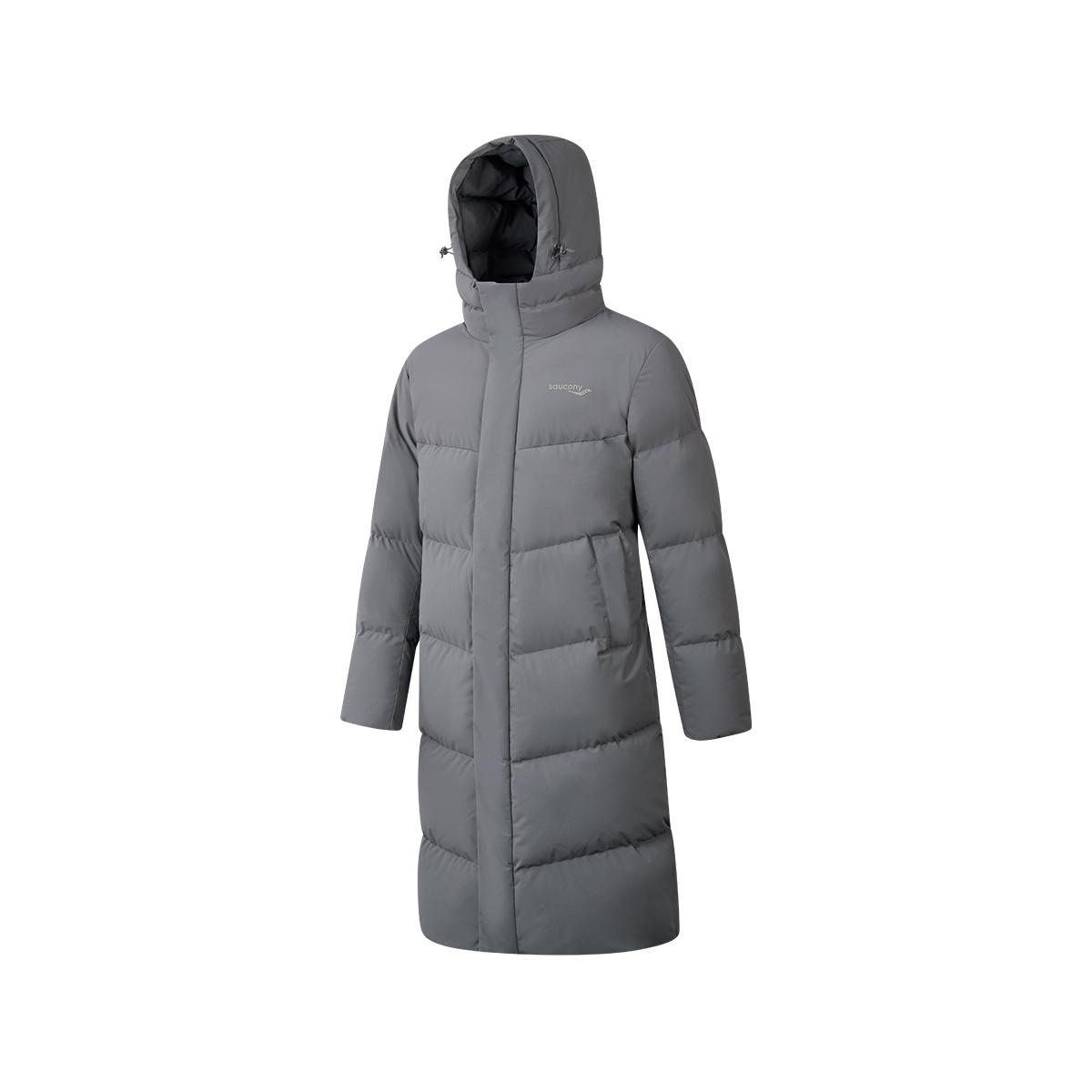 

Saucony Urban Commuting Series Woven Solid Color Simple Logo Long Down Jacket Unisex Outerwear Cool-Gray SC3240206AL-GR40 M