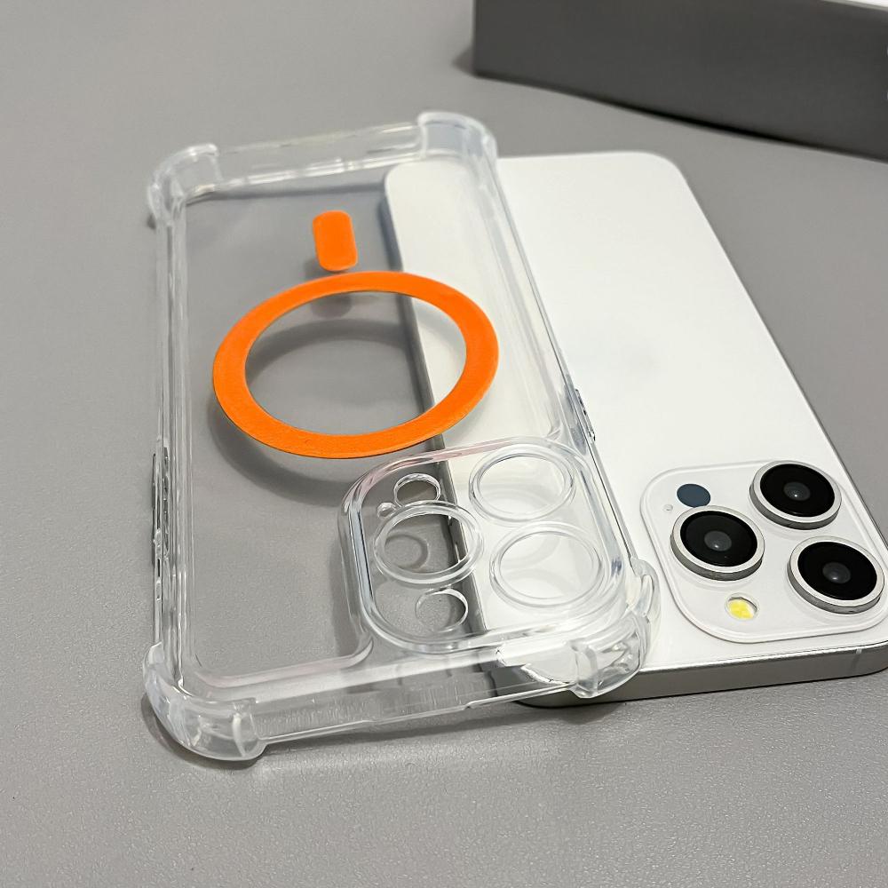 Strong Magnetic Magsafe Wireless Charging Transparent Case For iPhone 17Air 16 15 14 13 12 11 Pro Max Shockproof Silicone Clear Soft 7/8Plus XR Cover